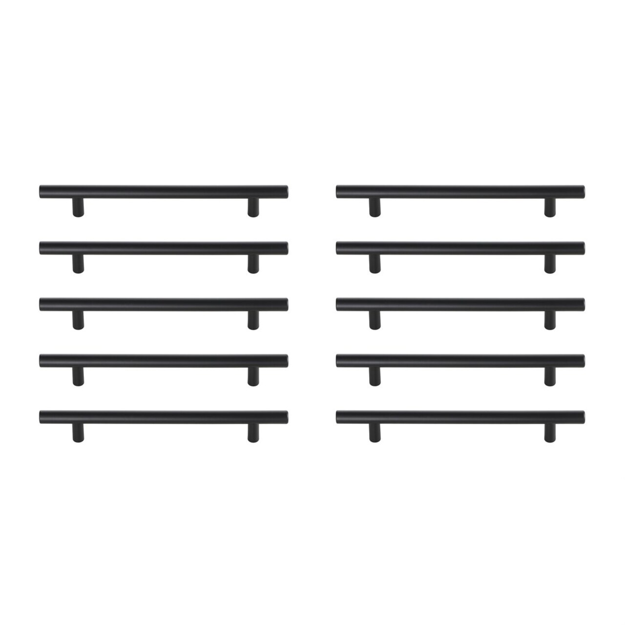 Quinn 6-5/16" Center to Center Matte Black Bar Pull Multipack (set of 10)